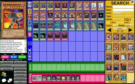 yu gi oh deck creator.